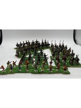 25mm Napoleonic French Painted Cavalry Mounted Horses Soldiers Metal Miniatures